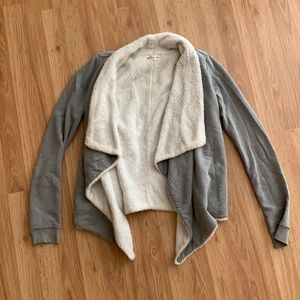 Hollister Sherpa lined cardigan sweater